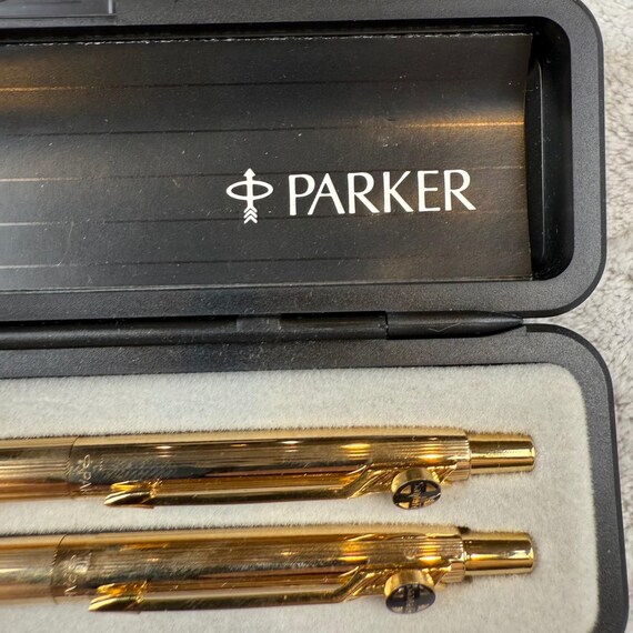 Parker Insignia 12K Gold Filled Pen Pencil Set Santa Fe Railway