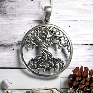 Tree of Life Celtic Pendant, .925 Sterling Silver Necklace, Unique Statement Piece, Generational Gift, Family Reunion Gift, Graduation