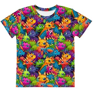 Cute Dragon Kids Crew Neck Shirt - Dragon Shirt for Kids t-shirt Colorful Dragon Vibrant Kids t-shirt Fantasy Design Shirt for Kids Dnd Gift