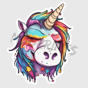Unicorn Warrior Vinyl Sticker - Waterproof Vinyl Sticker Fantasy Sticker Dishwasher Safe Laptop Sticker Water Bottle Decal Colorful Sticker