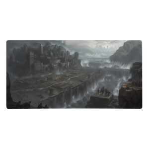 Fantasy Castle Mousepad Warzone - Mittelalter Herr der Ringe-inspiriert Tabletop Gaming Matte Fog of War Schreibtischunterlage Fantasy Mauspad DnD Gaming