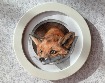 Watercolor Fox Art Print: Autumnal Cottagecore Animal Painting (Digital Download