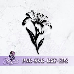 Easter Lily  - Instant Download! Craft with Ease: Svg, Png, Dxf, & Eps Files Included