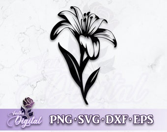 Easter Lily  - Instant Download! Craft with Ease: Svg, Png, Dxf, & Eps Files Included