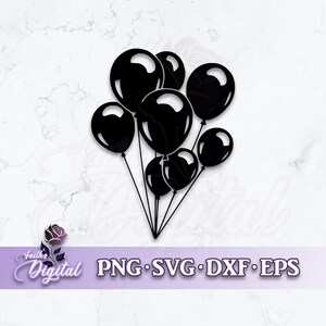 Balloon, String, Party, Up, Clip Art, Clipart, Design, Svg Files, Png  Files, Eps, Dxf, Pdf Files, Silhouette, Cricut, Cut File