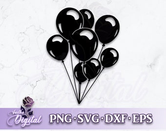 Balloons  - Instant Download! Craft with Ease: Svg, Png, Dxf, & Eps Files Included