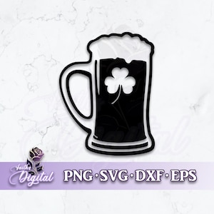Irish Beer Mug  - Instant Download! Craft with Ease: Svg, Png, Dxf, & Eps Files Included