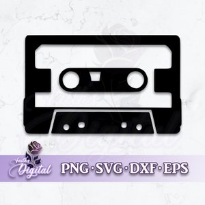 Cassette Tape  - Instant Download! Craft with Ease: Svg, Png, Dxf, & Eps Files Included