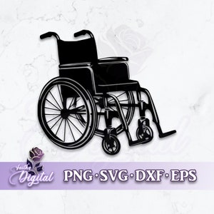 Wheelchair  - Instant Download! Craft with Ease: Svg, Png, Dxf, & Eps Files Included