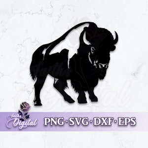 Buffalo  - Instant Download! Craft with Ease: Svg, Png, Dxf, & Eps Files Included - Bison
