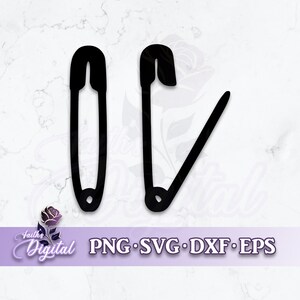 Safety Pins  - Instant Download! Craft with Ease: Svg, Png, Dxf, & Eps Files Included