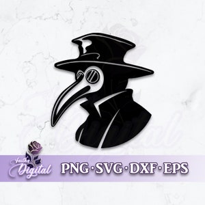 Plague Doctor  - Instant Download! Craft with Ease: Svg, Png, Dxf, & Eps Files Included