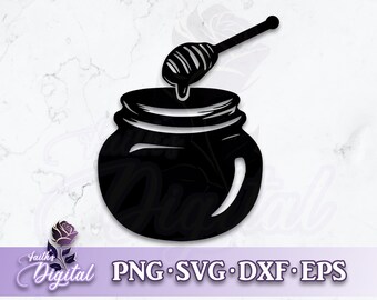 Honey - Digital Cutting File: Svg, Png, Dxf, & Eps Files Included