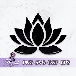 Lotus Flower  - Instant Download! Craft with Ease: Svg, Png, Dxf, & Eps Files Included