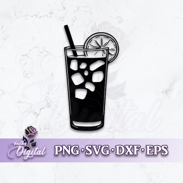 Iced Tea  - Instant Download! Craft with Ease: Svg, Png, Dxf, & Eps Files Included