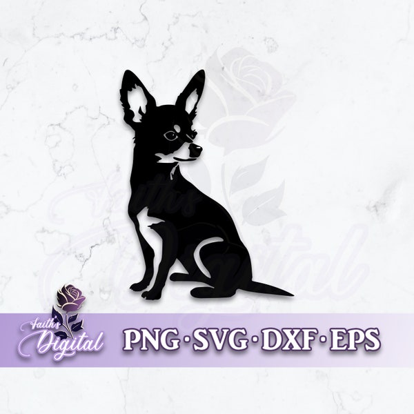 Chihuahua  - Instant Download! Craft with Ease: Svg, Png, Dxf, & Eps Files Included