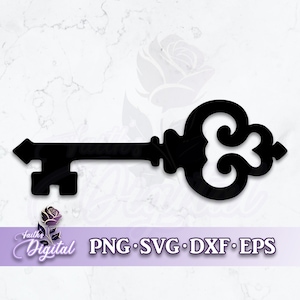 Vintage Key  - Instant Download! Craft with Ease: Svg, Png, Dxf, & Eps Files Included