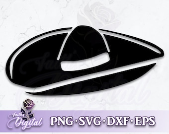 Sombrero  - Instant Download! Craft with Ease: Svg, Png, Dxf, & Eps Files Included