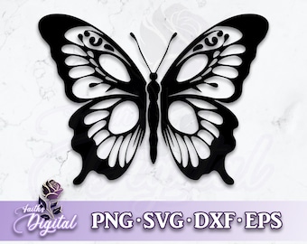 Butterfly - Digital Cutting File: Svg, Png, Dxf, & Eps Files Included