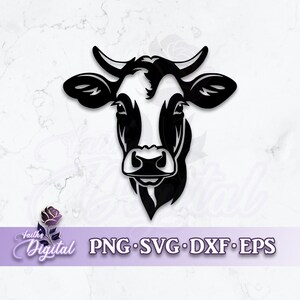 Cow  - Instant Download! Craft with Ease: Svg, Png, Dxf, & Eps Files Included