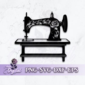 Antique Sewing Machine - Instant Digital Download svg, png, dxf, & eps files