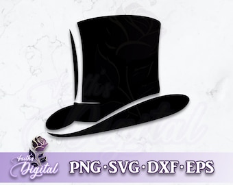Top Hat  - Instant Download! Craft with Ease: Svg, Png, Dxf, & Eps Files Included