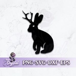 Jackalope - Instant Download! Craft with Ease: Svg, Png, Dxf, & Eps Files Included