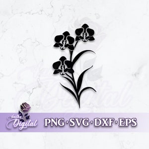 Orchids  - Instant Download! Craft with Ease: Svg, Png, Dxf, & Eps Files Included