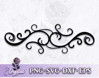 Ornament - Digital Cutting File: Svg, Png, Dxf, & Eps Files Included - Baroque Design