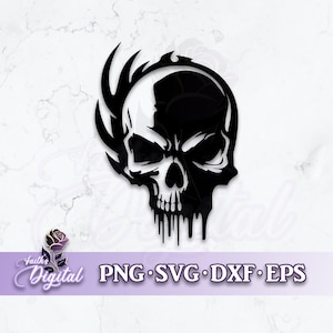 Skull  - Instant Download! Craft with Ease: Svg, Png, Dxf, & Eps Files Included