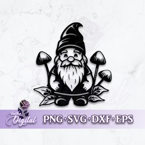 Gnome  - Instant Download! Craft with Ease: Svg, Png, Dxf, & Eps Files Included