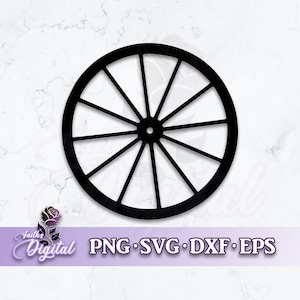Wagon Wheel  - Instant Download! Craft with Ease: Svg, Png, Dxf, & Eps Files Included