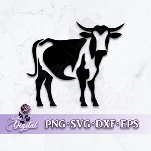 Cow  - Instant Download! Craft with Ease: Svg, Png, Dxf, & Eps Files Included
