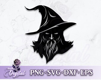 Wizard - Digital Cutting File: Svg, Png, Dxf, & Eps Files Included