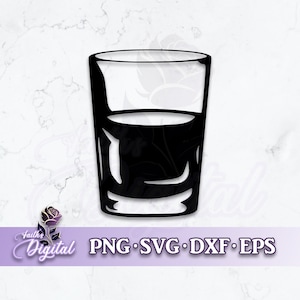 Shot Glass  - Instant Download! Craft with Ease: Svg, Png, Dxf, & Eps Files Included