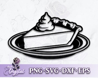 Pumpkin Pie - Digital Cutting File: Svg, Png, Dxf, & Eps Files Included