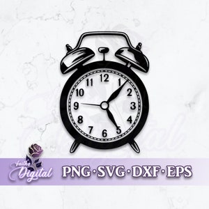 Alarm Clock  - Instant Download! Craft with Ease: Svg, Png, Dxf, & Eps Files Included