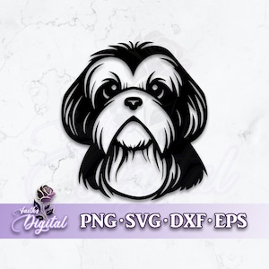 Shih Tzu  - Instant Download! Craft with Ease: Svg, Png, Dxf, & Eps Files Included