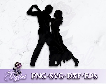 Dancing Couple  - Instant Download! Craft with Ease: Svg, Png, Dxf, & Eps Files Included - Dancers