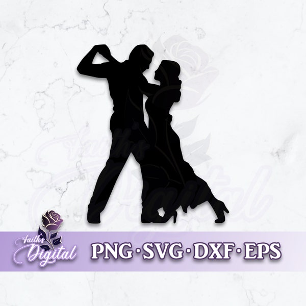 Dancing Couple  - Instant Download! Craft with Ease: Svg, Png, Dxf, & Eps Files Included - Dancers