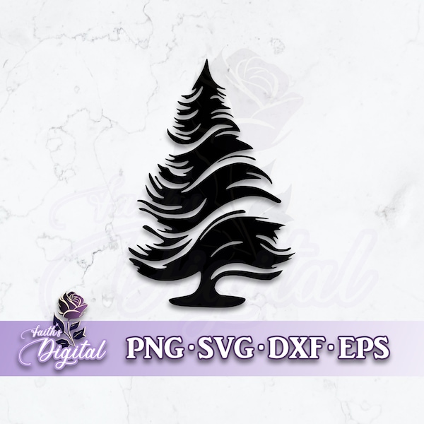 Pine Tree  - Instant Download! Craft with Ease: Svg, Png, Dxf, & Eps Files Included