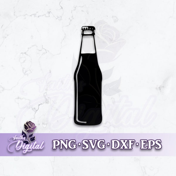 Soda Bottle  - Instant Download! Craft with Ease: Svg, Png, Dxf, & Eps Files Included - Pop Bottle - Soda Pop