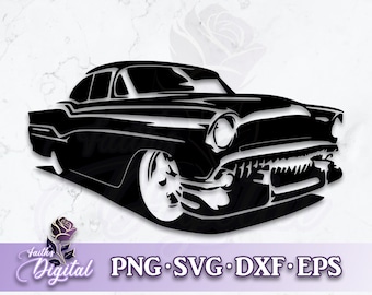 Lowrider - Digital Cutting File: Svg, Png, Dxf, & Eps Files Included - 1940s Car