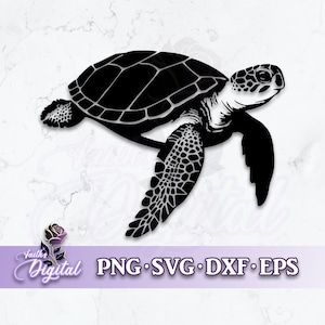 Sea Turtle  - Instant Download! Craft with Ease: Svg, Png, Dxf, & Eps Files Included
