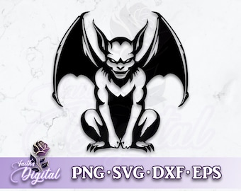 Gargoyle - Digital Cutting File: Svg, Png, Dxf, & Eps Files Included