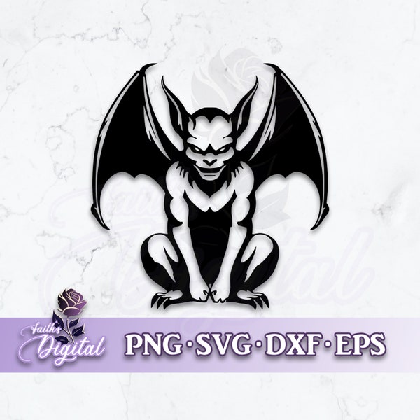 Gargoyle  - Instant Download! Craft with Ease: Svg, Png, Dxf, & Eps Files Included