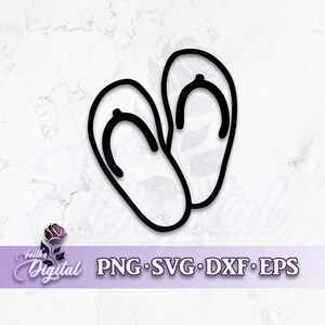 Flip Flops  - Instant Download! Craft with Ease: Svg, Png, Dxf, & Eps Files Included - Sandals