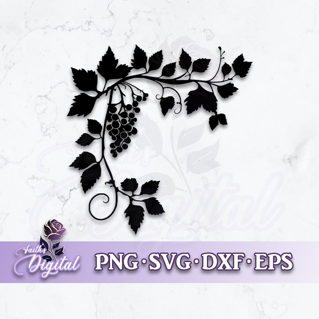 Grapevine Instant Digital Download Svg, Png, Dxf, & Eps Files - Etsy
