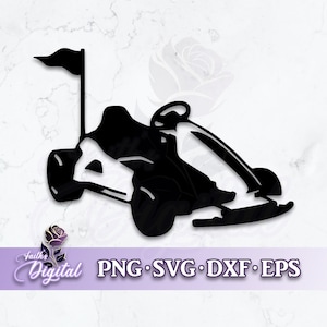 Go Kart  - Instant Download! Craft with Ease: Svg, Png, Dxf, & Eps Files Included