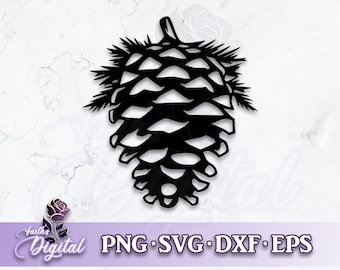 Pine Cone - Digital Cutting File: Svg, Png, Dxf, & Eps Files Included